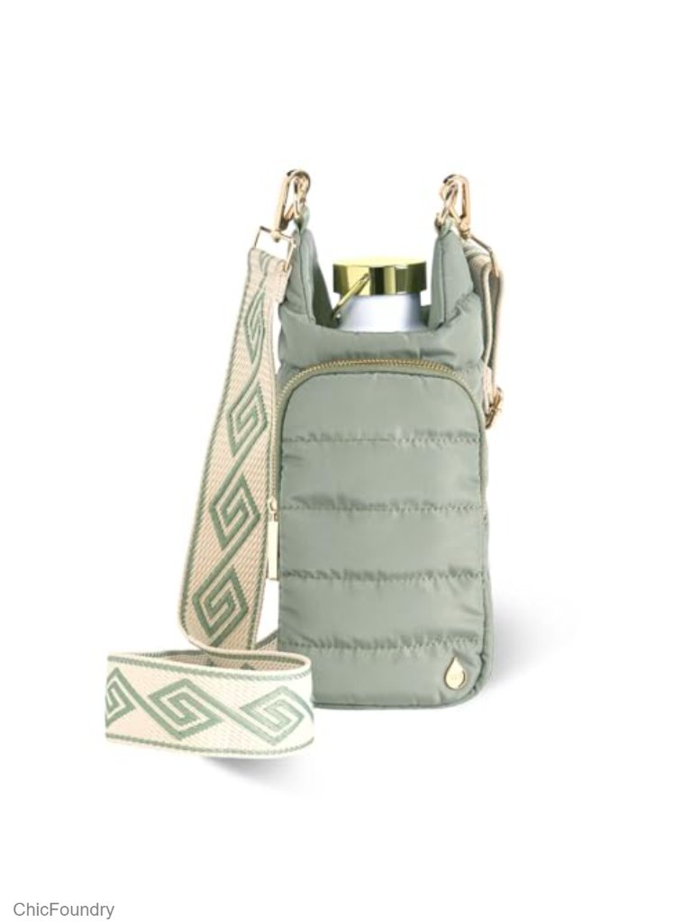 Crossbody Water Bottle Holder With Phone Pocket, Fits 32 Oz Bottles
